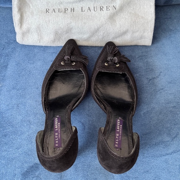 RALPH LAUREN Collection Purple Label Suede Pumps Shoes size 6 1/2 B - Picture 4 of 9